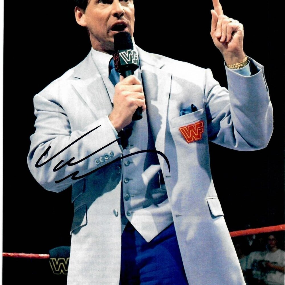 Vince McMahon WWE Former CEO Wrestler Performer Signed 8X10 Photo